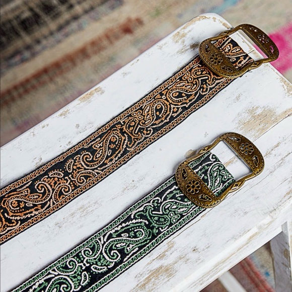 POL Paisley Embroidered Boho Belt - 47\